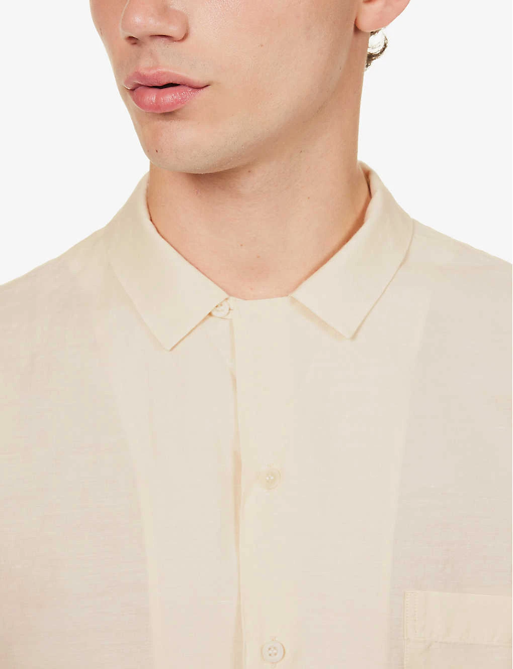 Sunspel Camp-collar Short-sleeved Cotton-blend Shirt 5 Sunspel Camp-collar Short-sleeved Cotton-blend Shirt - Image 5