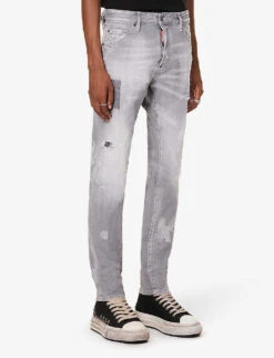DSQUARED2 Cool Guy Slim-fit Tapered-leg Stretch-denim Jeans 8 DSQUARED2 Cool Guy Slim-fit Tapered-leg Stretch-denim Jeans -Outlet Daily Tops Store R04196734 GREY ALT02