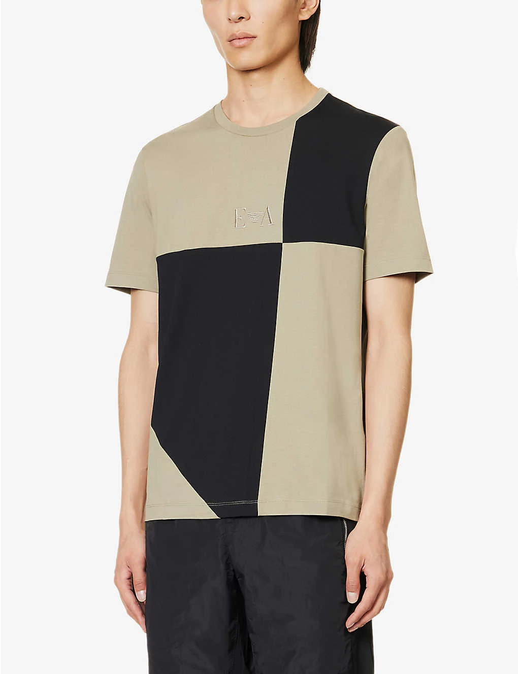 Emporio Armani Crewneck Ribbed-trim Cotton-jersey T-shirt 3 Emporio Armani Crewneck Ribbed-trim Cotton-jersey T-shirt - Image 3