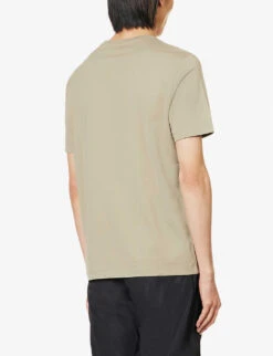 Emporio Armani Crewneck Ribbed-trim Cotton-jersey T-shirt 8 Emporio Armani Crewneck Ribbed-trim Cotton-jersey T-shirt -Outlet Daily Tops Store R04196954 VERDEMILITARE ALT03