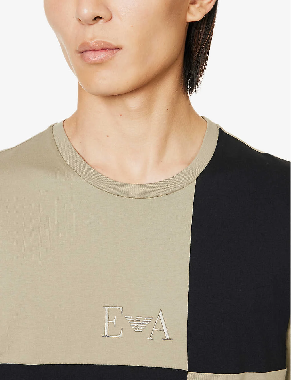Emporio Armani Crewneck Ribbed-trim Cotton-jersey T-shirt 5 Emporio Armani Crewneck Ribbed-trim Cotton-jersey T-shirt - Image 5