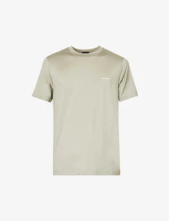 Emporio Armani Brand-print Regular-fit Jersey T-shirt