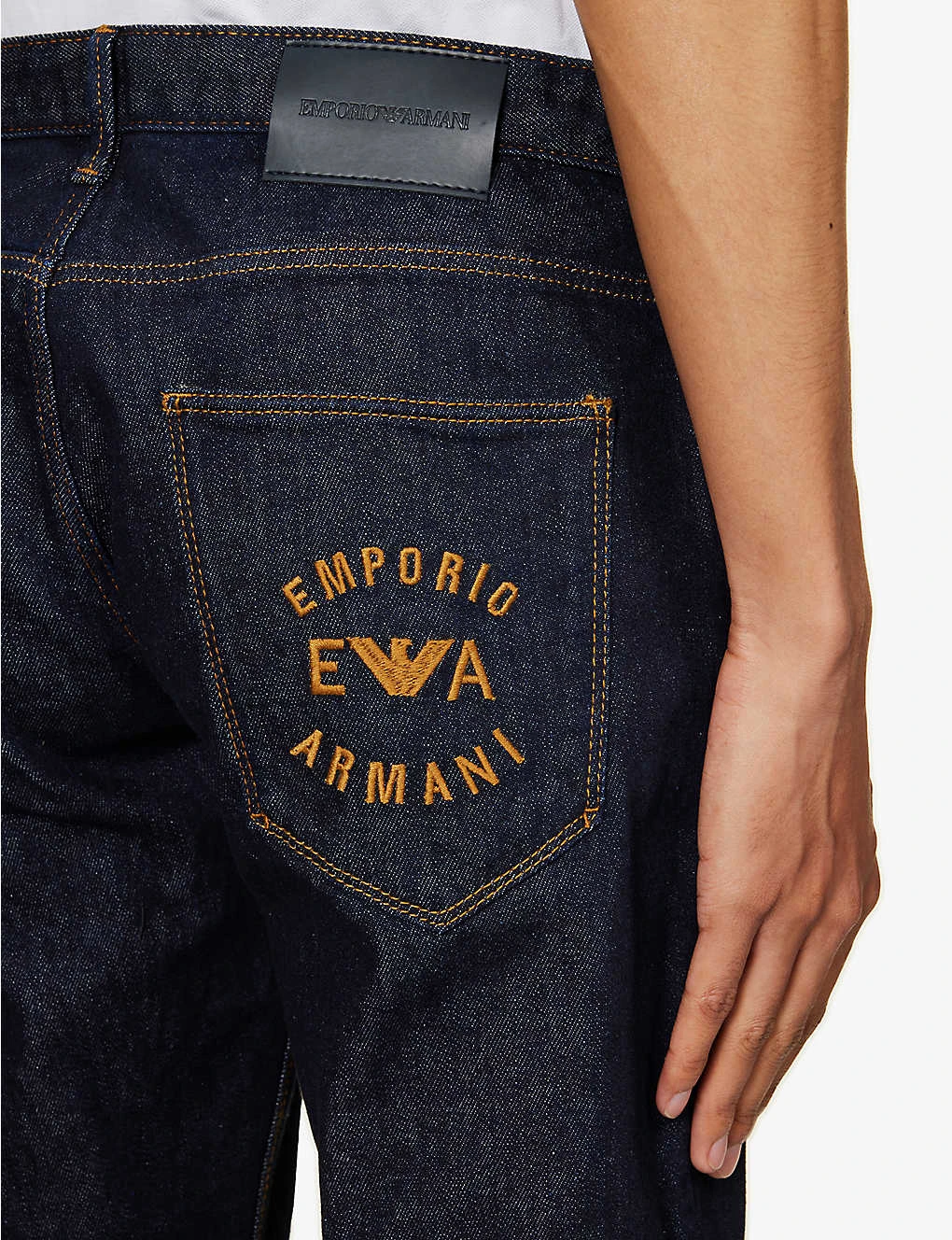 Emporio Armani Tapered-leg Slim-fit Stretch-denim Jeans 6 Emporio Armani Tapered-leg Slim-fit Stretch-denim Jeans - Image 6