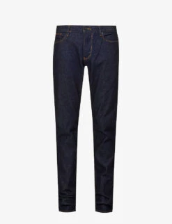 Emporio Armani Tapered-leg Slim-fit Stretch-denim Jeans