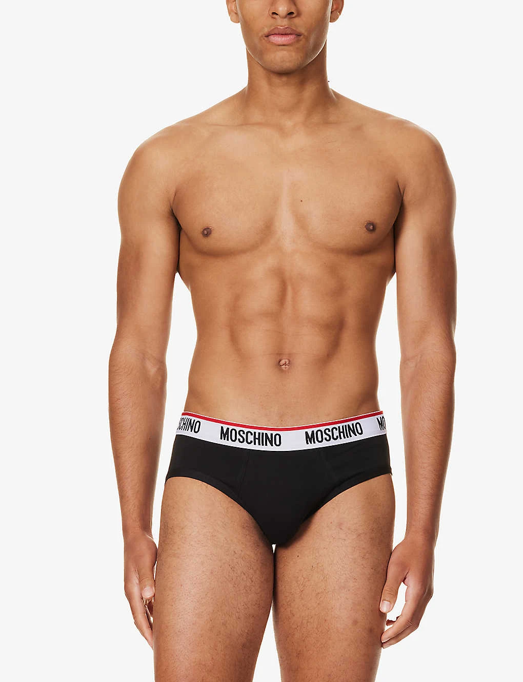 MOSCHINO Pack Of Three Logo-waistband Stretch-cotton Briefs 2 MOSCHINO Pack Of Three Logo-waistband Stretch-cotton Briefs - Image 2