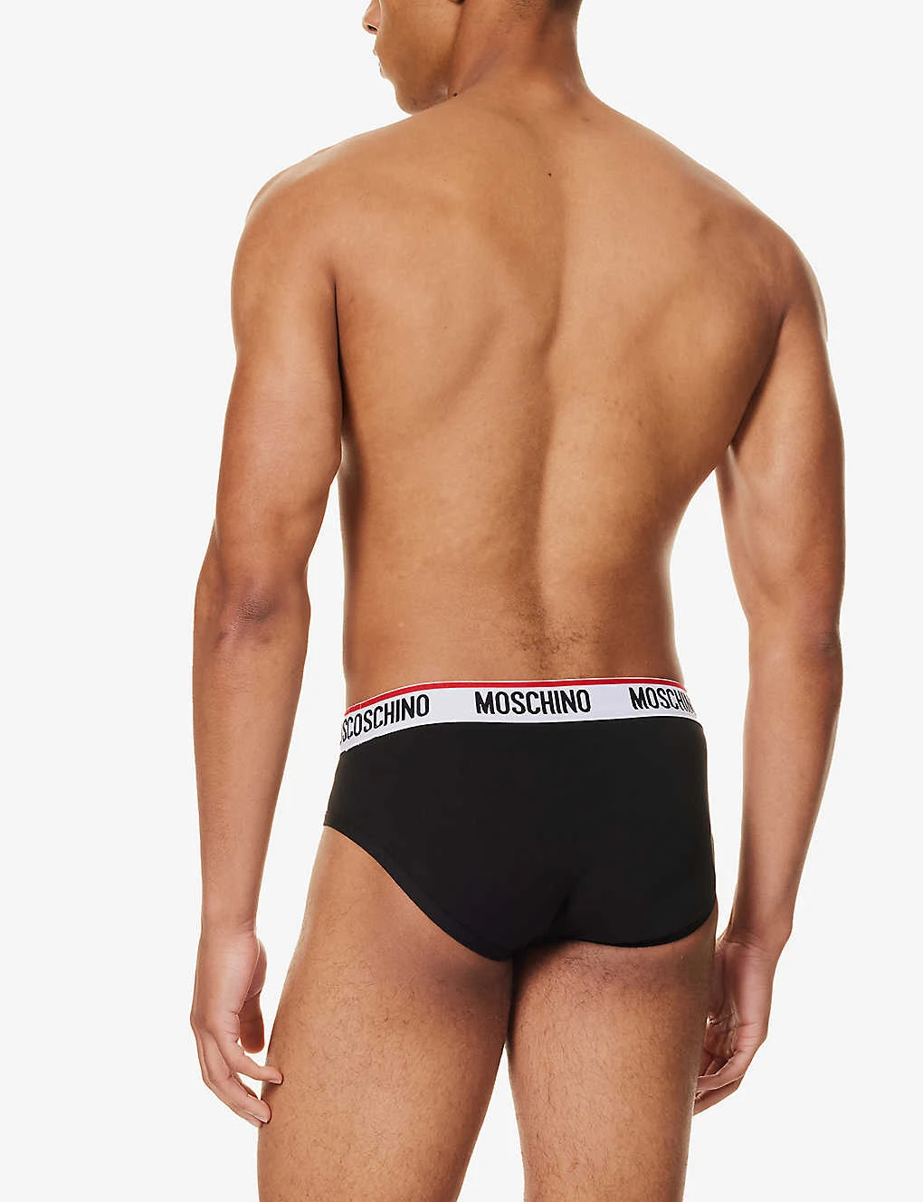 MOSCHINO Pack Of Three Logo-waistband Stretch-cotton Briefs 3 MOSCHINO Pack Of Three Logo-waistband Stretch-cotton Briefs - Image 3