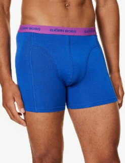 Bjorn Borg Pack Of Three Branded-waistband Regular-fit Stretch-cotton Boxers 7 Bjorn Borg Pack Of Three Branded-waistband Regular-fit Stretch-cotton Boxers -Outlet Daily Tops Store R04202552 MULTIPACK1 ALT03