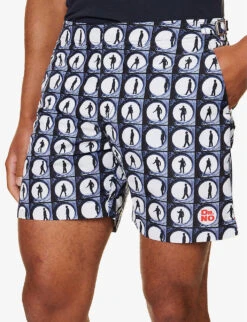 ORLEBAR BROWN Check-pattern Waist-adjuster Swim Shorts -Outlet Daily Tops Store R04206143 DRNOOPENINGSCENE ALT04