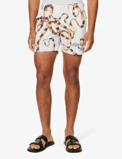 ORLEBAR BROWN Graphic-print Branded-hardware Swim Shorts -Outlet Daily Tops Store R04206174 OCTOPUSSY ALT02