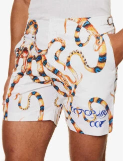 ORLEBAR BROWN Graphic-print Branded-hardware Swim Shorts -Outlet Daily Tops Store R04206174 OCTOPUSSY ALT04
